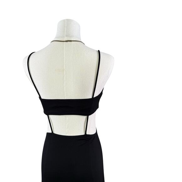FP Beach Piper Midi Dress Black Cutout Waist Spaghetti Strap | XS - Picture 10 of 11